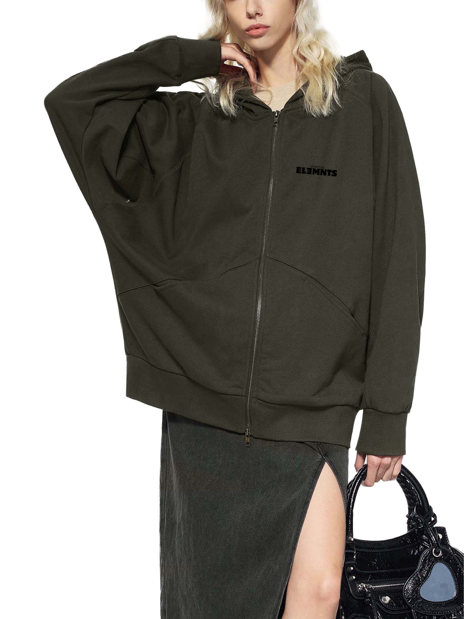 ESSNTIAL ELEMNTS 365G Dolman Sleeve Zipped Fleece Hoodie