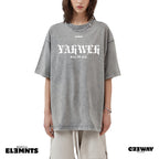ESSNTIAL ELEMNTS Acid Wash Unisex Oversize Tee - Essntial Elemnts
