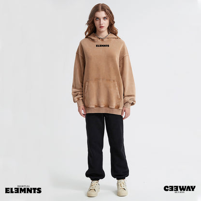 ƎSSNTIΛL ELƎMNTS Unisex Oversized Acid Wash Hoodie