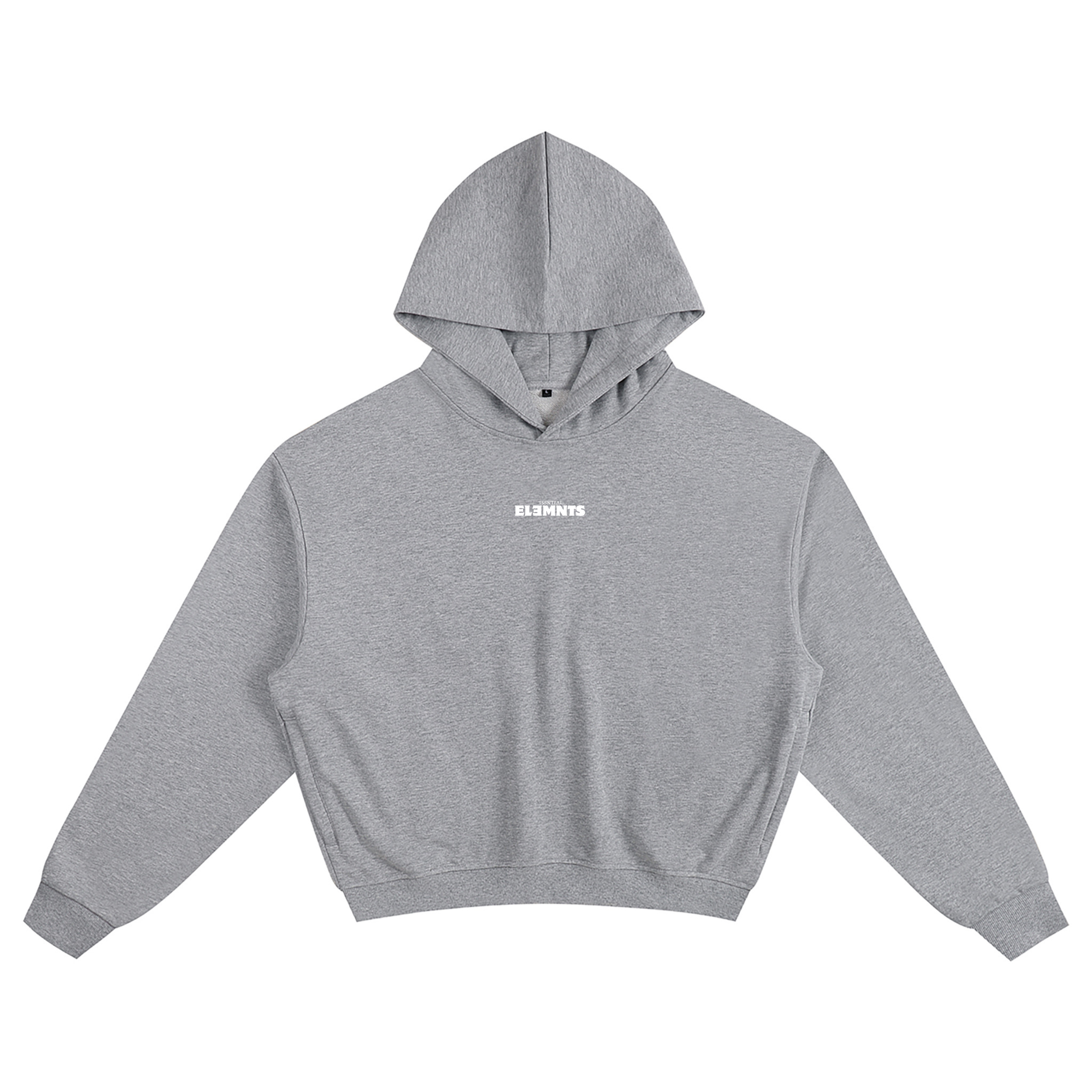 ESSNTIAL ELEMNTS Unisex 400G Solid Color Boxy Hoodie - Essntial Elemnts
