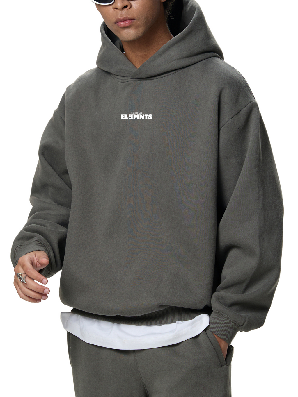 ESSNTIAL ELEMNTS 350G Fleeced Boxy Hoodie
