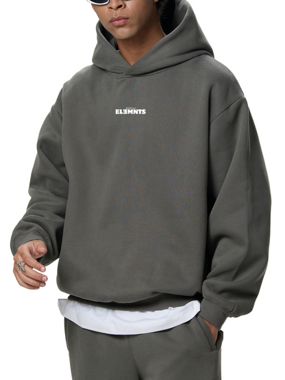 ESSNTIAL ELEMNTS Unisex 350G Fleeced Boxy Hoodie