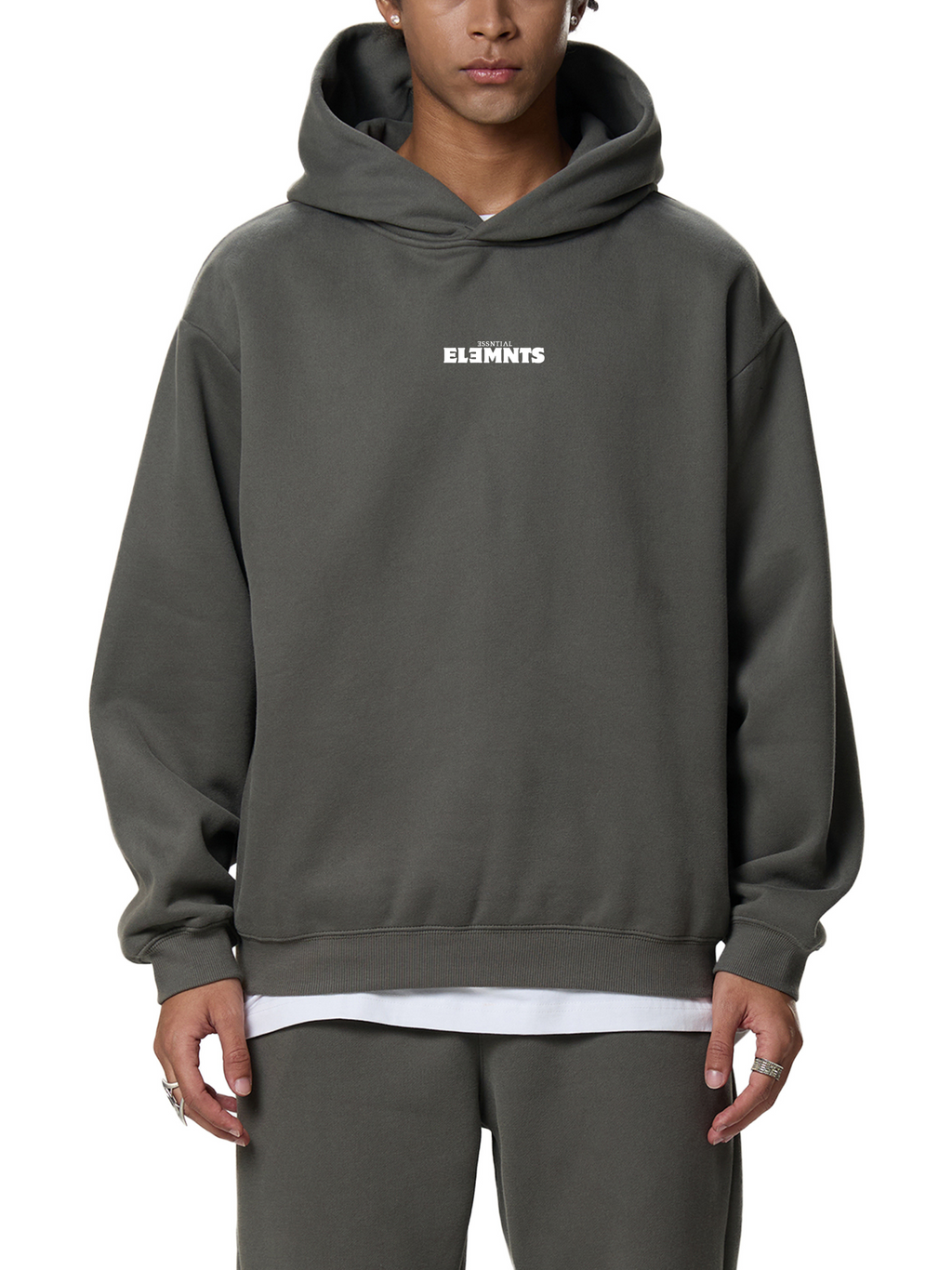 ESSNTIAL ELEMNTS 350G Fleeced Boxy Hoodie