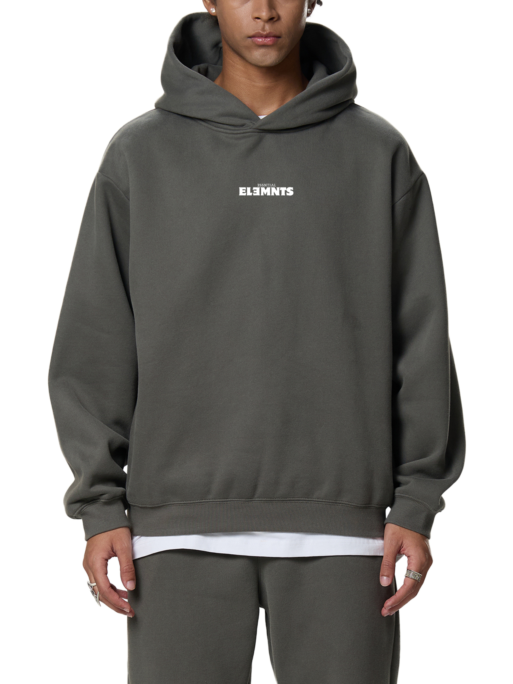 ESSNTIAL ELEMNTS 350G Fleeced Boxy Hoodie