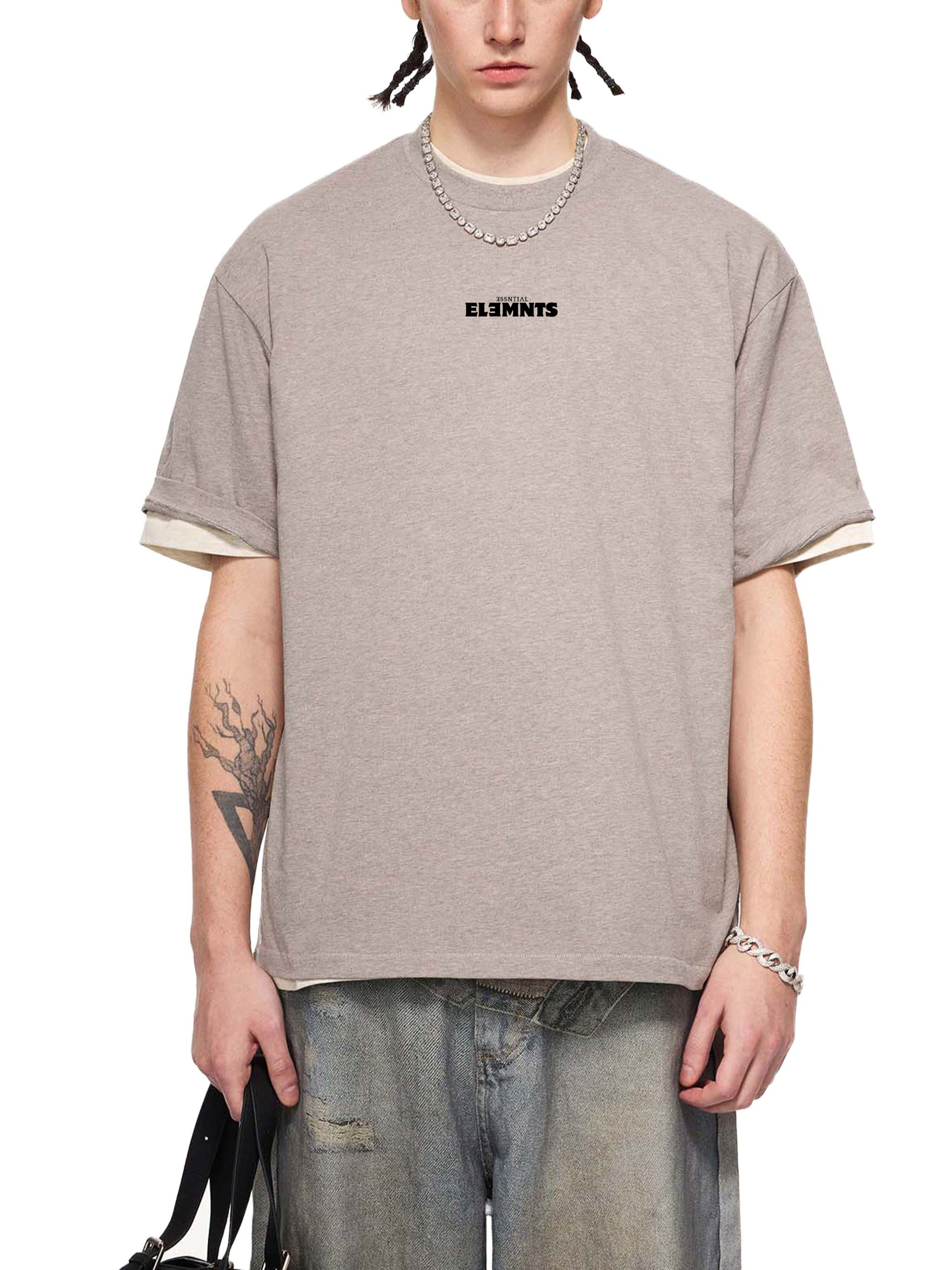 ESSNTIAL ELEMNTS Unisex 260G Cotton Tee - Essntial Elemnts