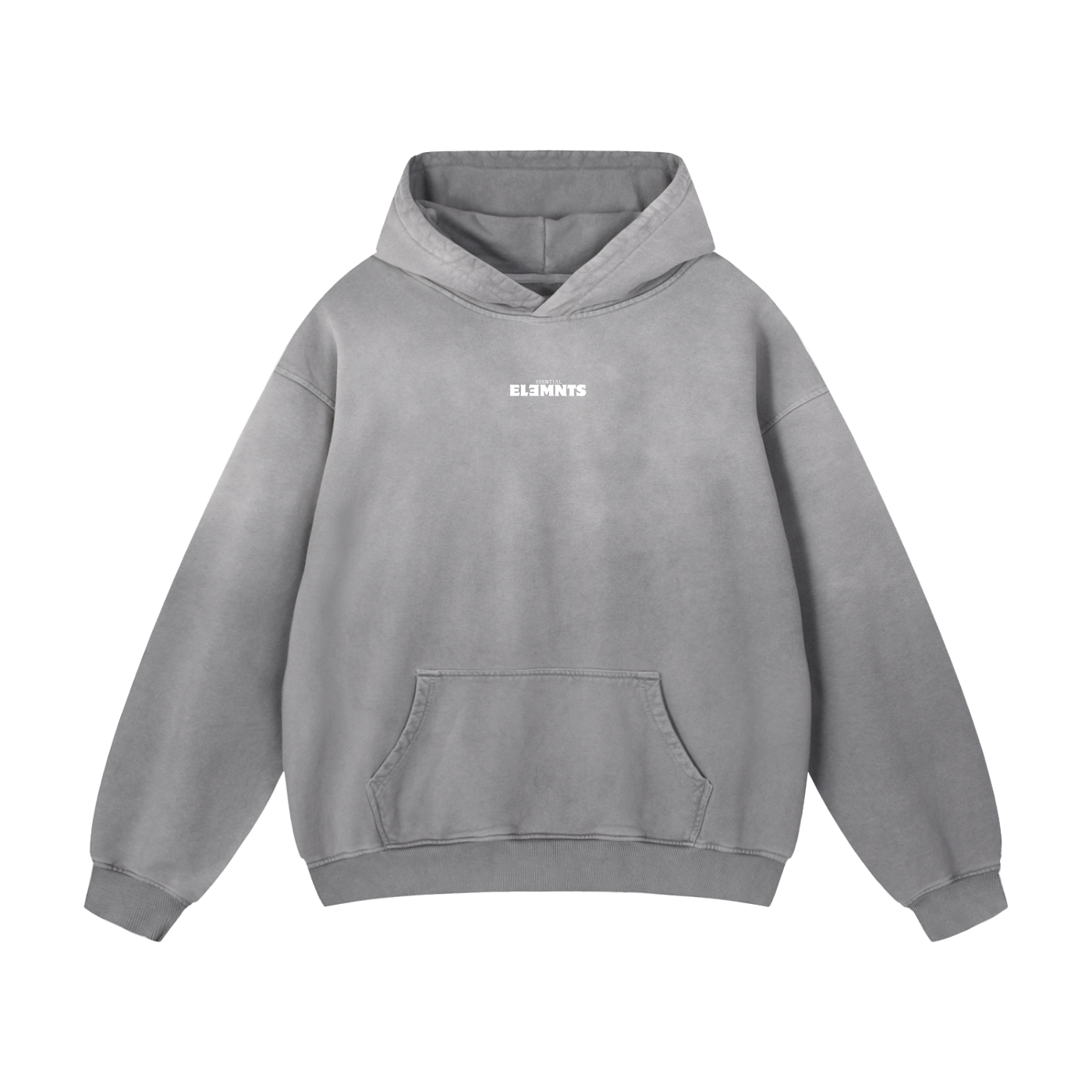 ESSNTIAL ELEMNTS WH Unisex 400G Heavyweight Faded Oversize Hoodie - Essntial Elemnts