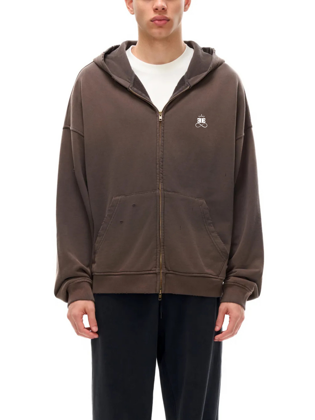 ESSNTIAL ELEMNTS Unisex 420G Frayed Washed Hoodie - Essntial Elemnts