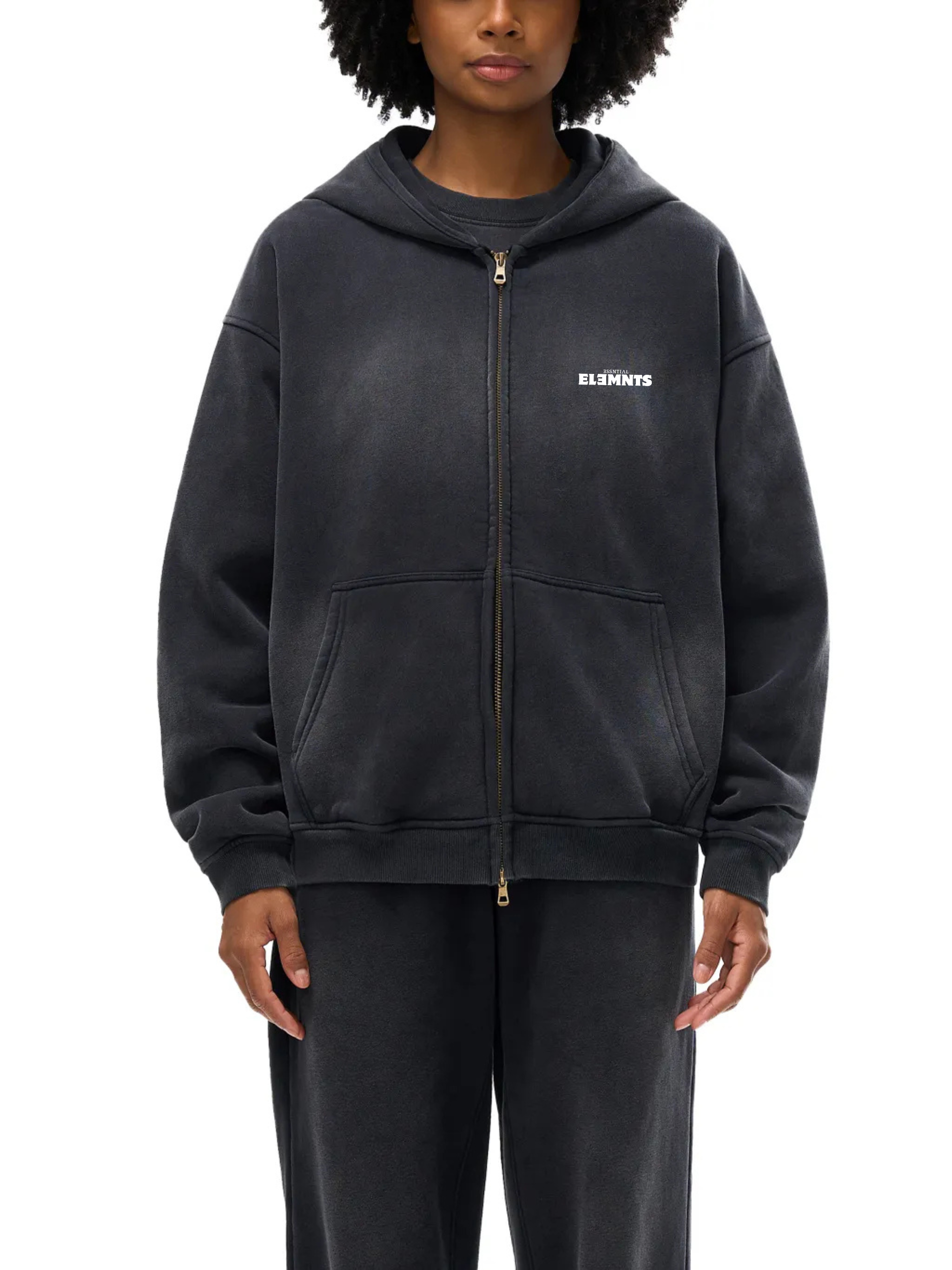 ESSNTIAL ELEMNTS Unisex 355G Faded Boxy Hoodie - Essntial Elemnts