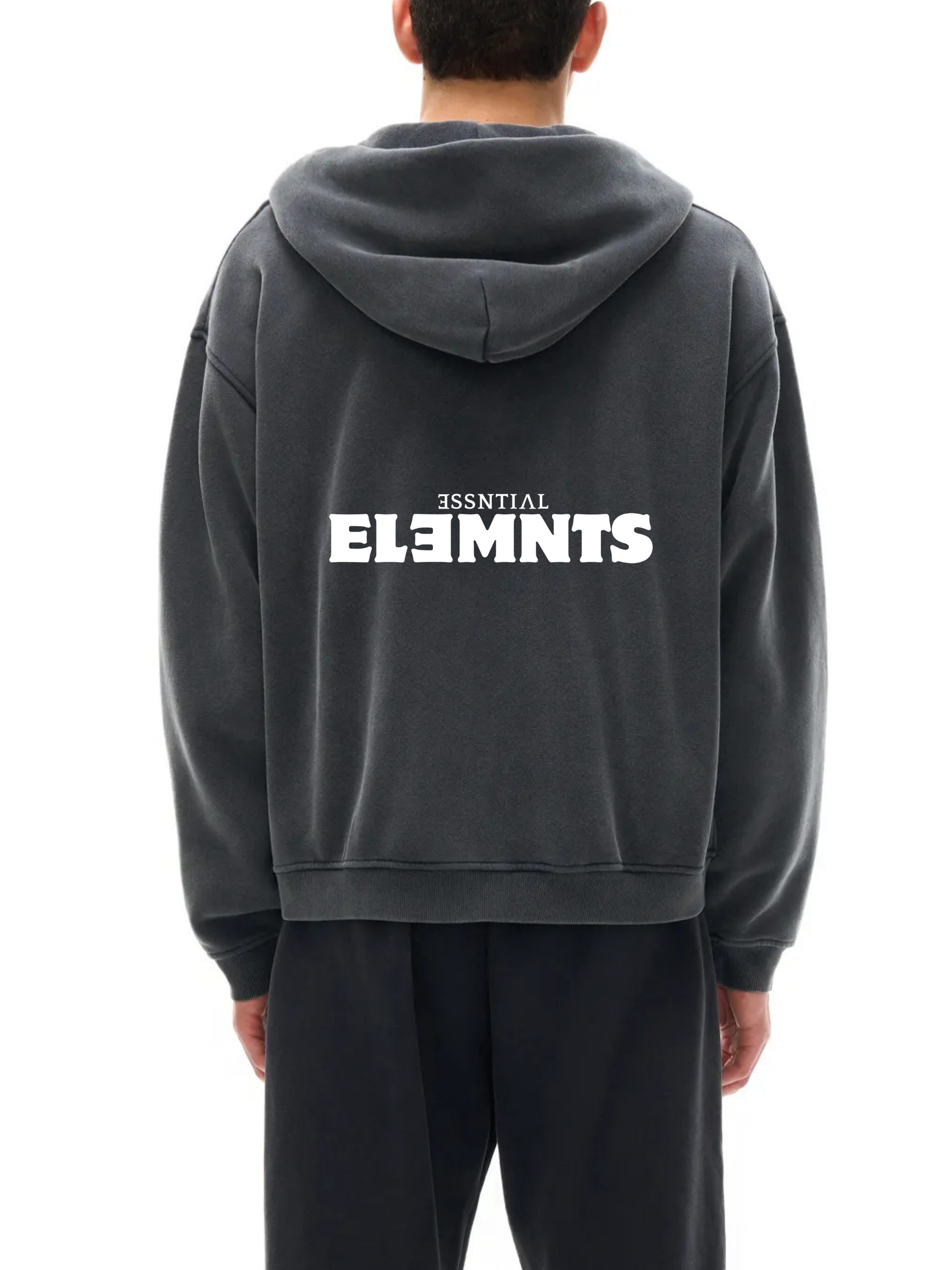 ESSNTIAL ELEMNTS Unisex 355G Washed Boxy Hoodie - Essntial Elemnts
