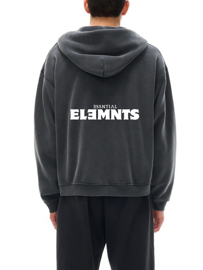 ESSNTIAL ELEMNTS Unisex 355G Washed Boxy Hoodie - Essntial Elemnts