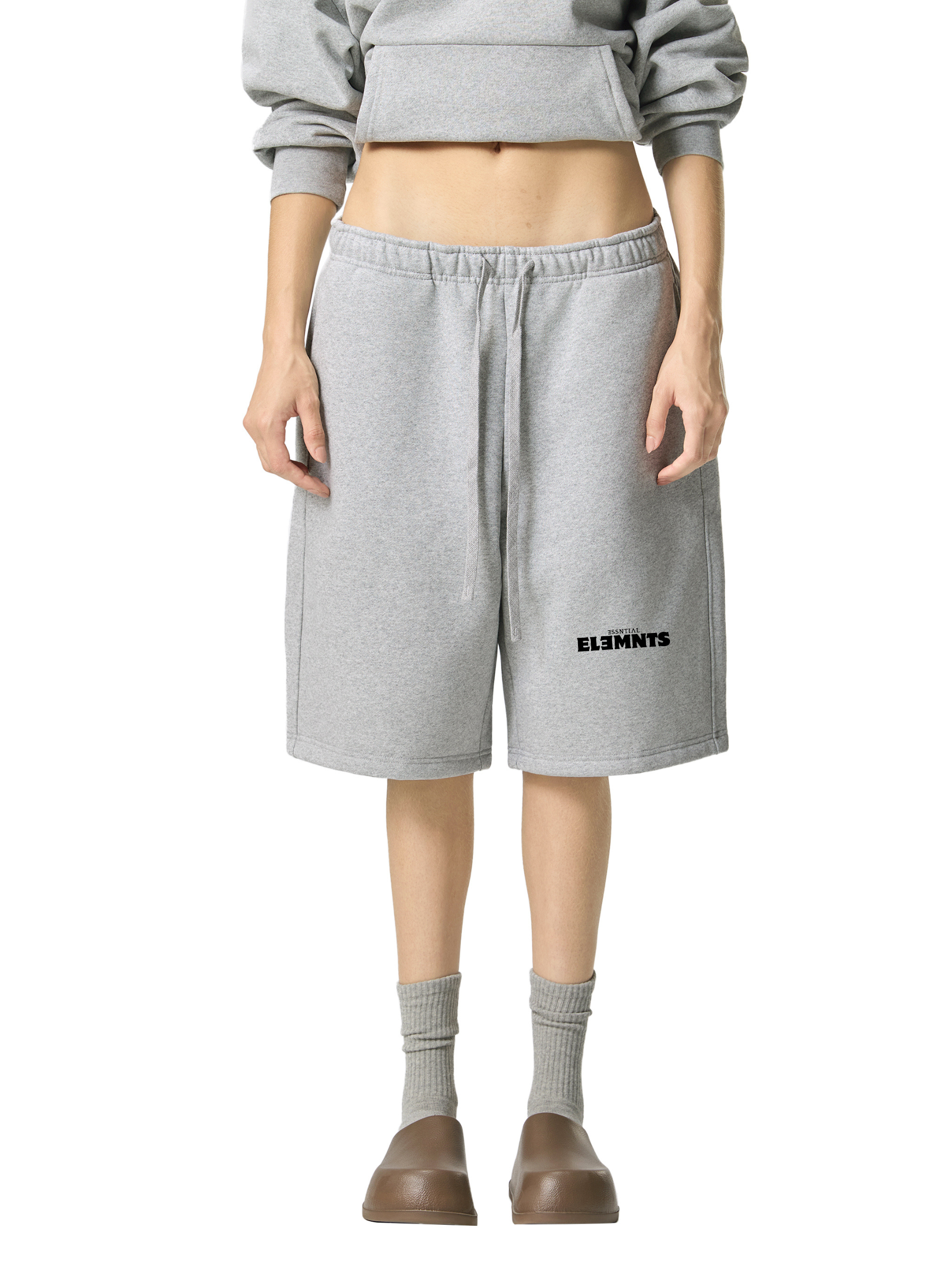 ESSNTIAL ELEMNTS Unisex 500G Heavyweight Fleece Shorts - Essntial Elemnts