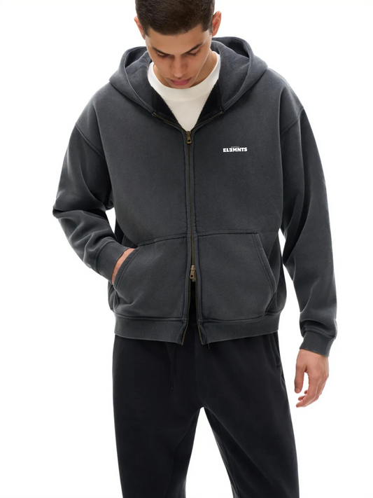 ESSNTIAL ELEMNTS Unisex 355G Washed Boxy Hoodie