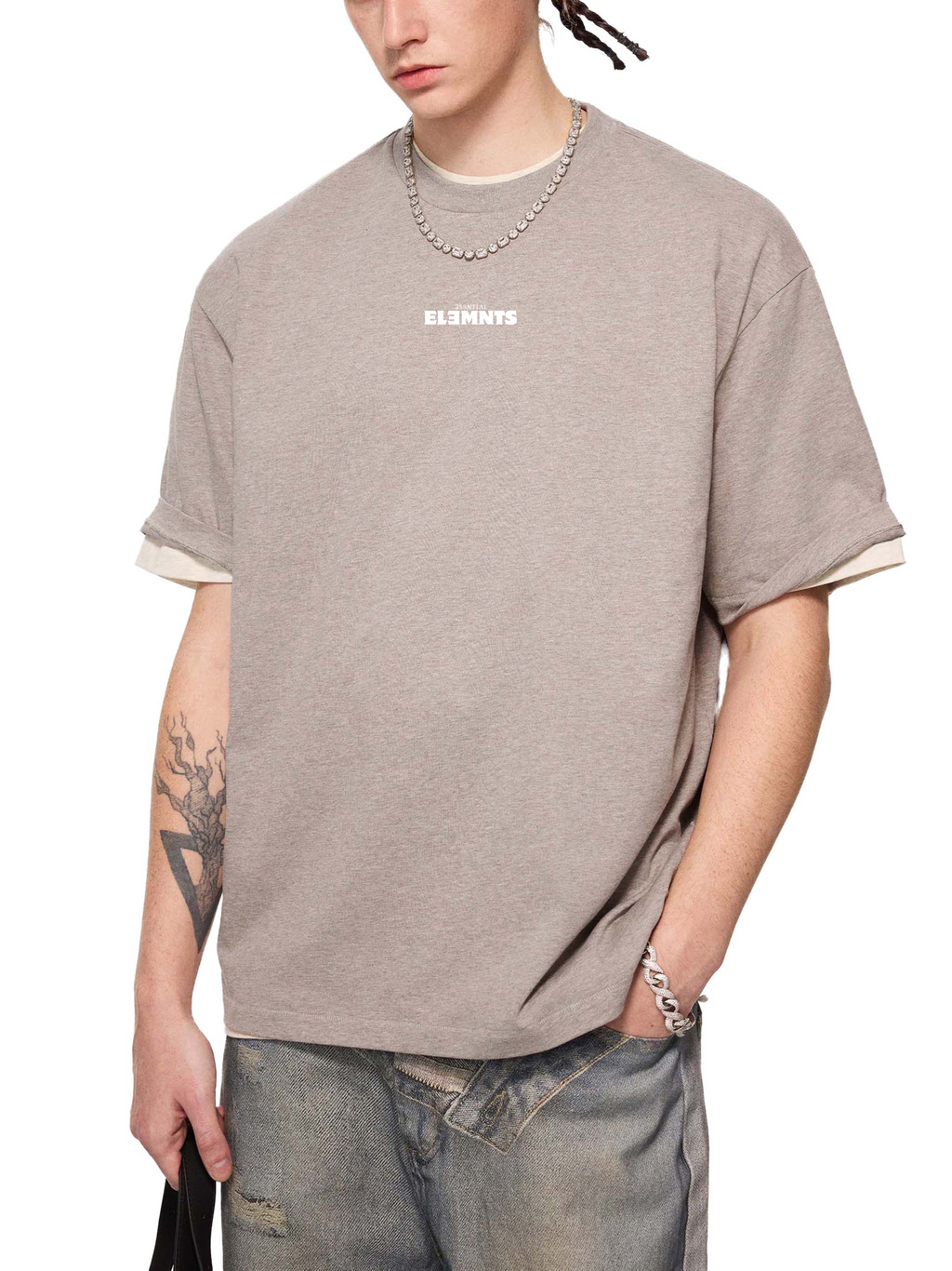 ESSNTIAL ELEMNTS Unisex 260G Cotton Tee - Essntial Elemnts