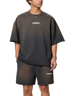 ESSNTIAL ELEMNTS Unisex 350G Sun Fade Raw Edge Tee - Essntial Elemnts