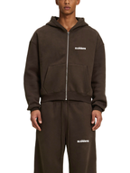 ESSNTIAL ELEMNTS Unisex 360G Fleece Zip-Up Loose Boxy Hoodie - Essntial Elemnts