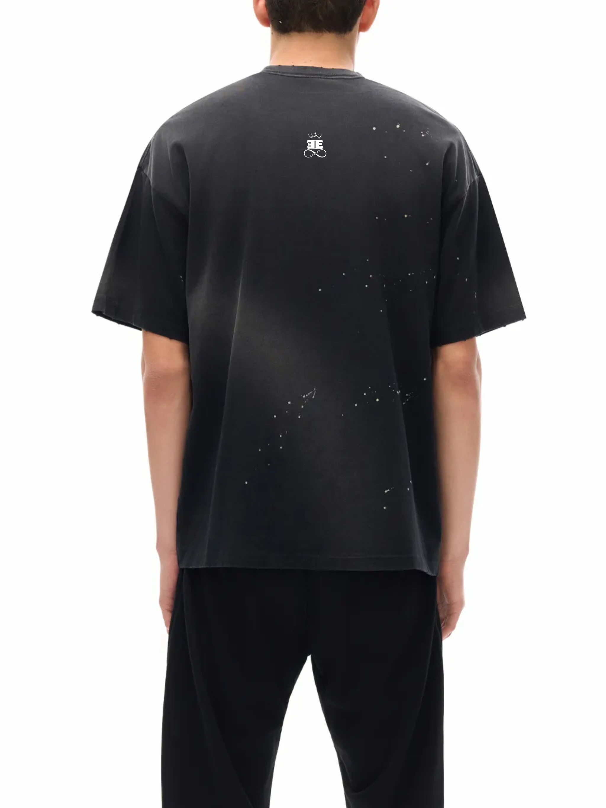 ESSNTIAL ELEMNTS Unisex 250G Paint Splatter Faded Tee - Essntial Elemnts