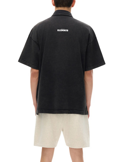 ESSNTIAL ELEMNTS Unisex 300G HW Snow-Washed Polo