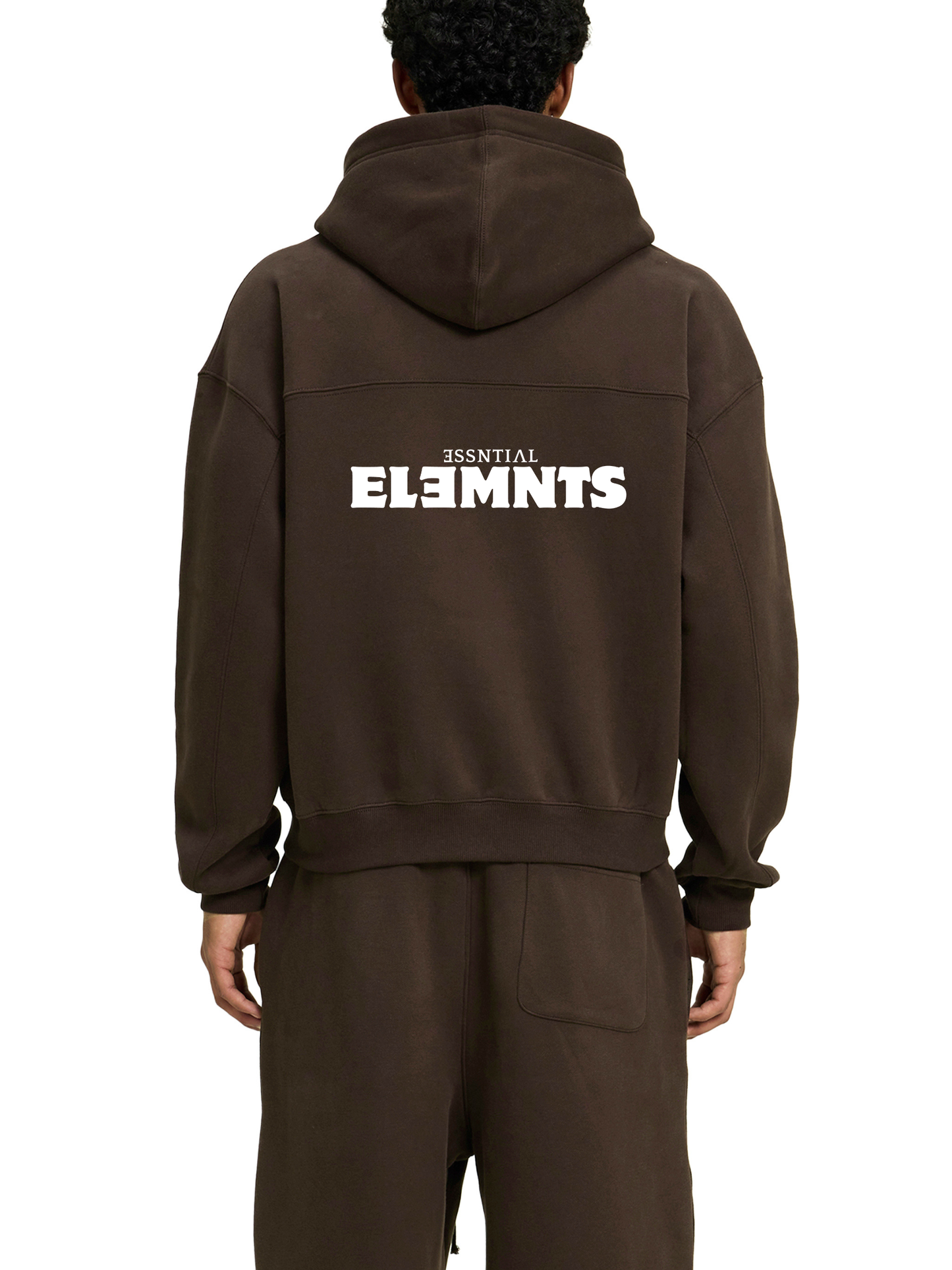 ESSNTIAL ELEMNTS Unisex 360G Fleece Zip-Up Loose Boxy Hoodie