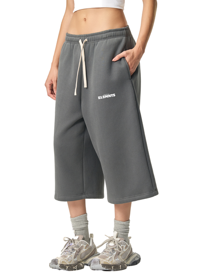 ESSNTIAL ELEMNTS Unisex 350G Solid Color 3/4 Wide Sweatpants