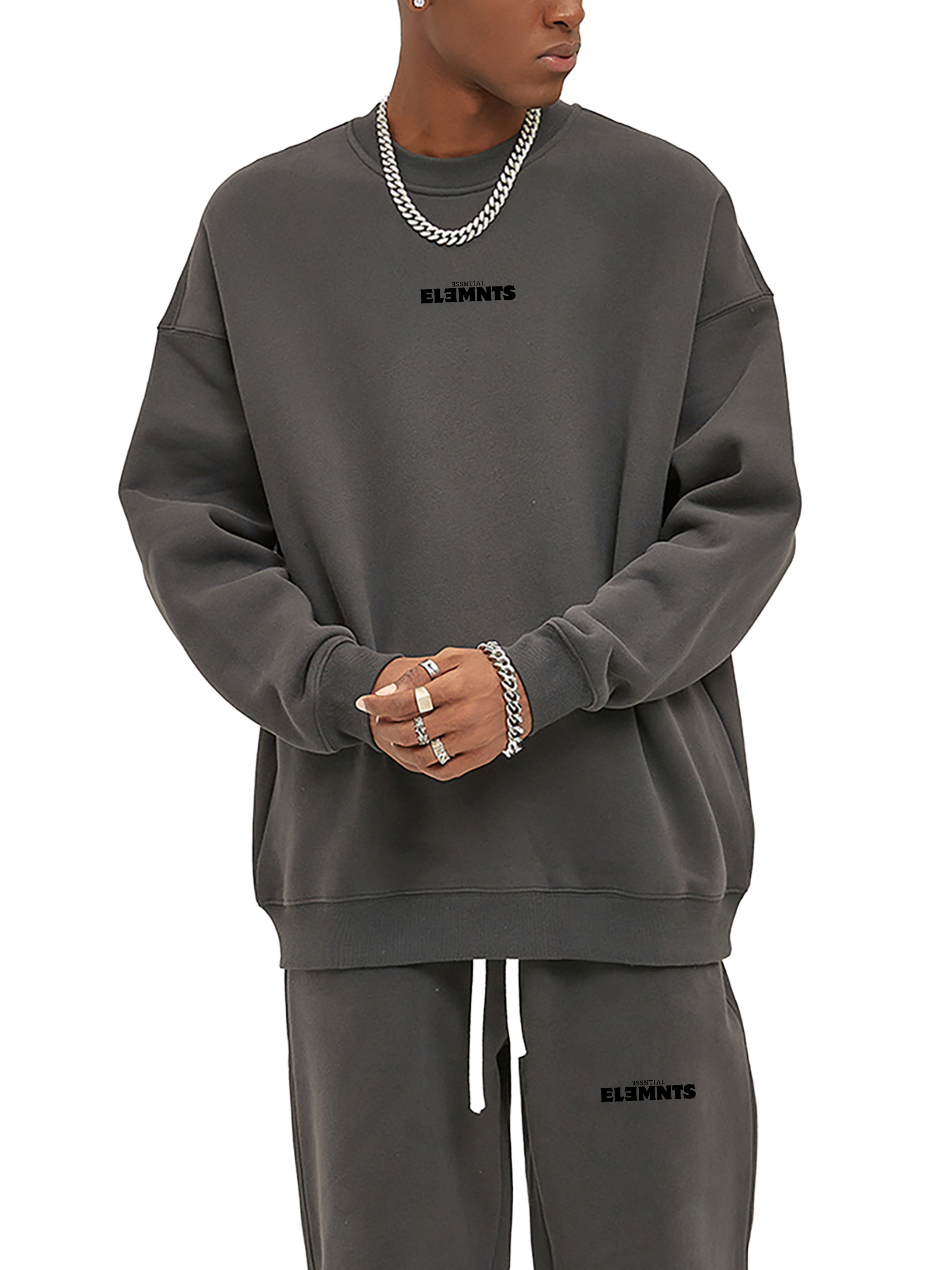 ESSNTIAL ELEMNTS 350G Solid Color Fleeced Sweatshirt