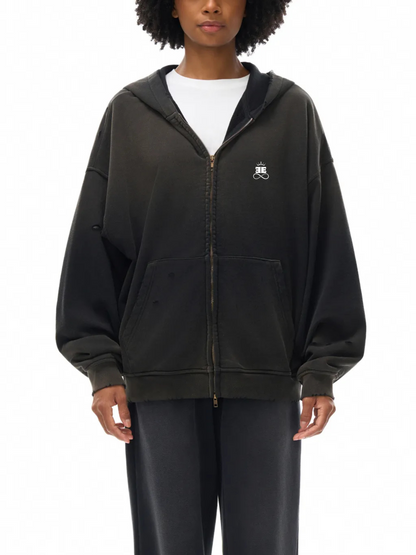 ESSNTIAL ELEMNTS Unisex 420G Frayed Washed Hoodie - Essntial Elemnts