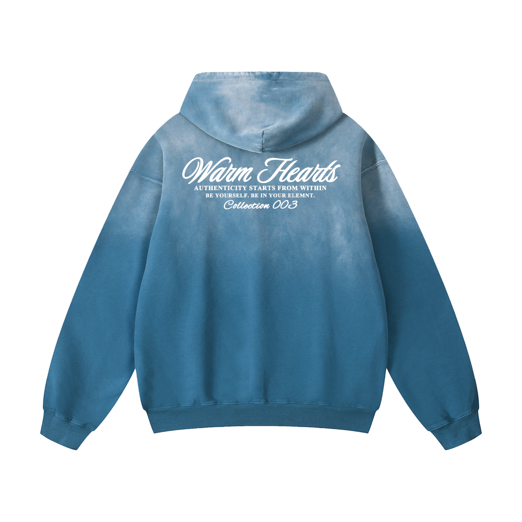 ESSNTIAL ELEMNTS WH Unisex 400G Heavyweight Faded Oversize Hoodie - Essntial Elemnts
