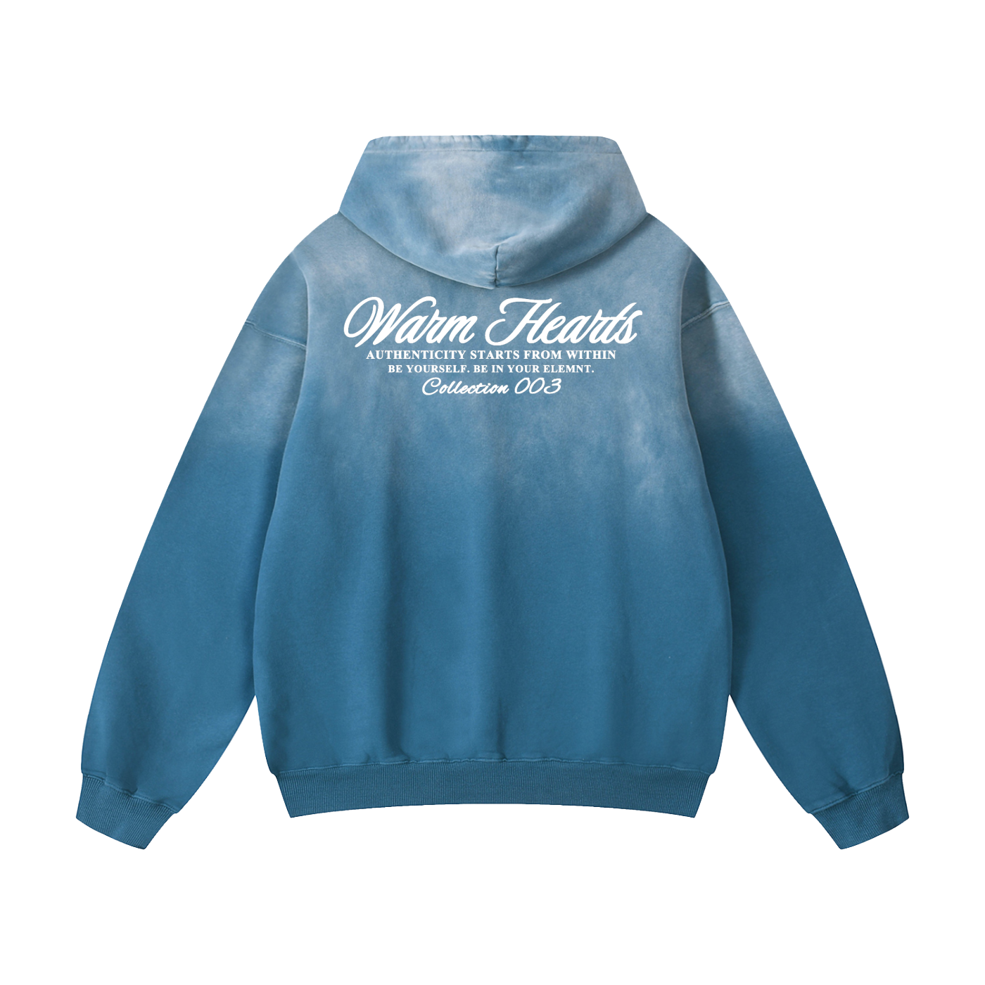 ESSNTIAL ELEMNTS WH Unisex 400G Heavyweight Faded Oversize Hoodie - Essntial Elemnts