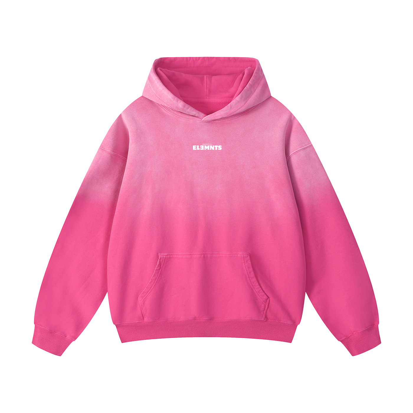 ESSNTIAL ELEMNTS WH Unisex 400G Heavyweight Faded Oversize Hoodie - Essntial Elemnts