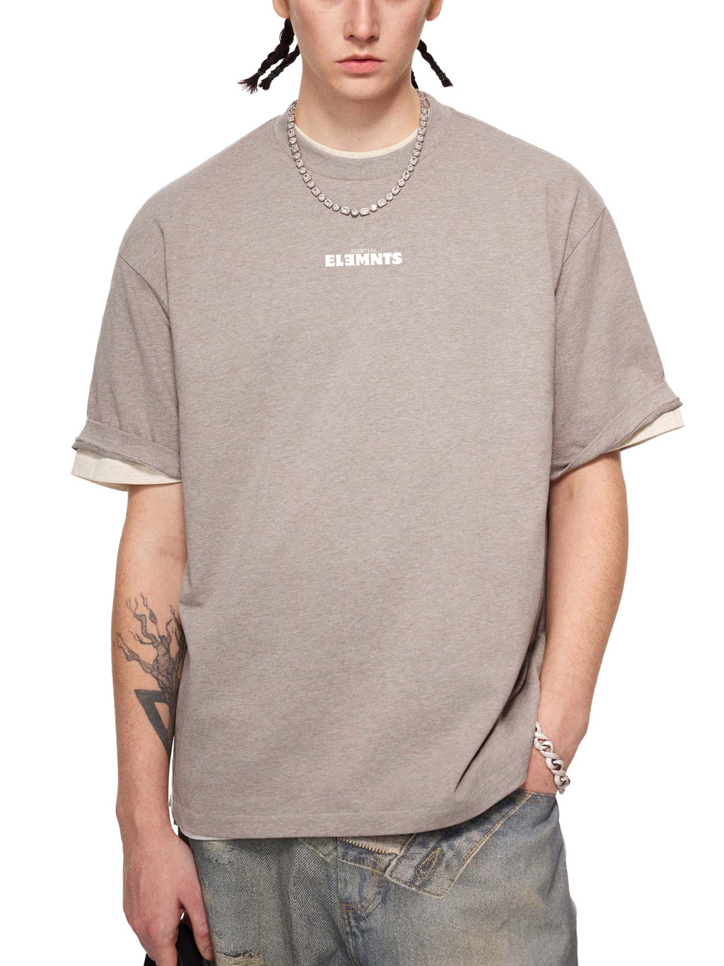 ESSNTIAL ELEMNTS Unisex 260G Cotton Tee - Essntial Elemnts