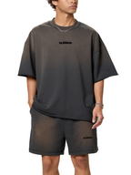 ESSNTIAL ELEMNTS Unisex 350G Sun Fade Raw Edge Tee - Essntial Elemnts