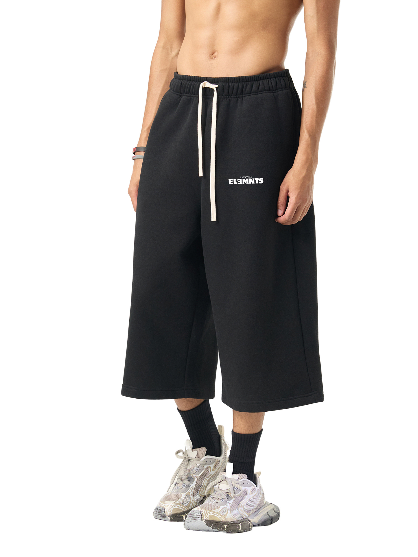 ESSNTIAL ELEMNTS Unisex 350G Solid Color 3/4 Wide Sweatpants