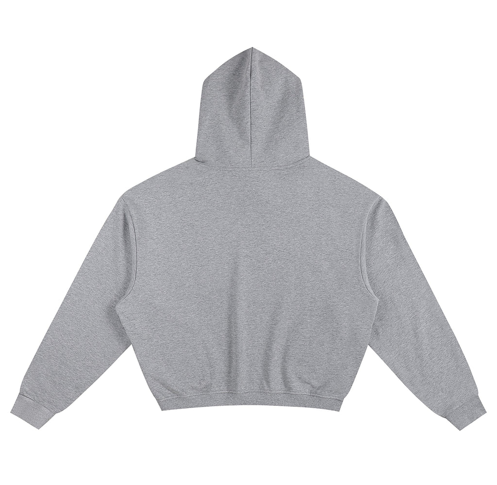 ESSNTIAL ELEMNTS Unisex 400G Solid Color Boxy Hoodie - Essntial Elemnts