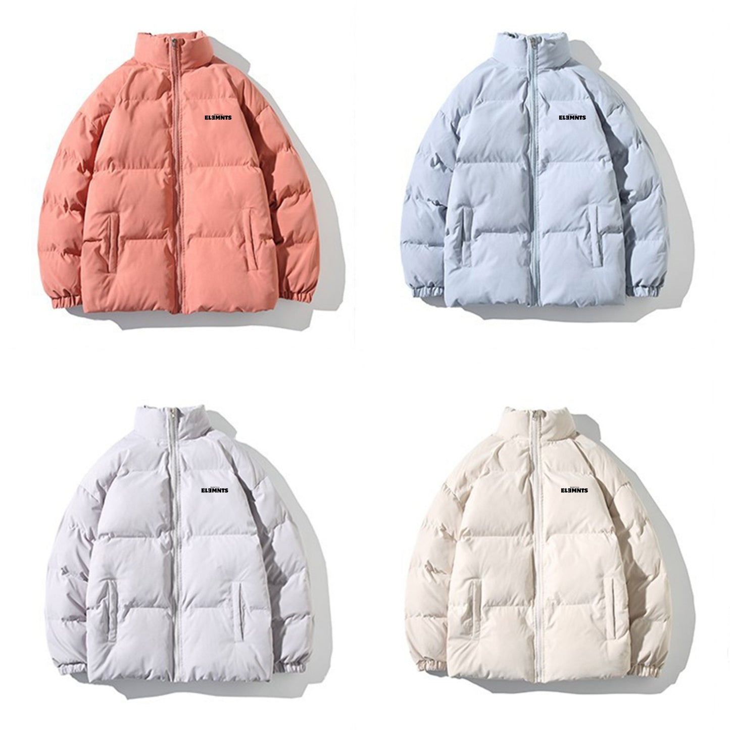 ƎSSNTIΛL ELƎMNTS Unisex Zipper Puffer Coat