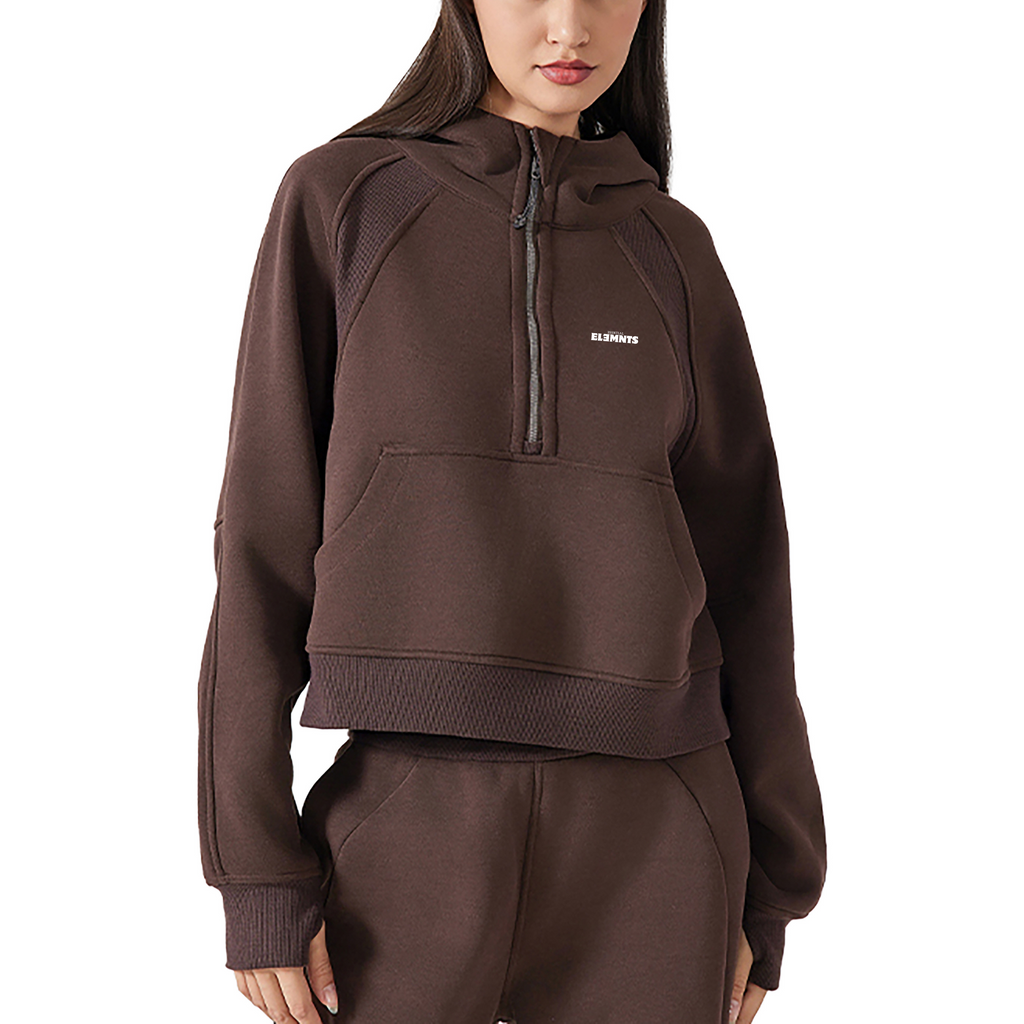 ESSNTIAL ELEMNTS Women's 320G Crop Street Hoodie - Essntial Elemnts