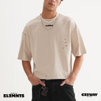 ESSNTIAL ELEMNTS Unisex Oversize DS Frayed Tee - Essntial Elemnts
