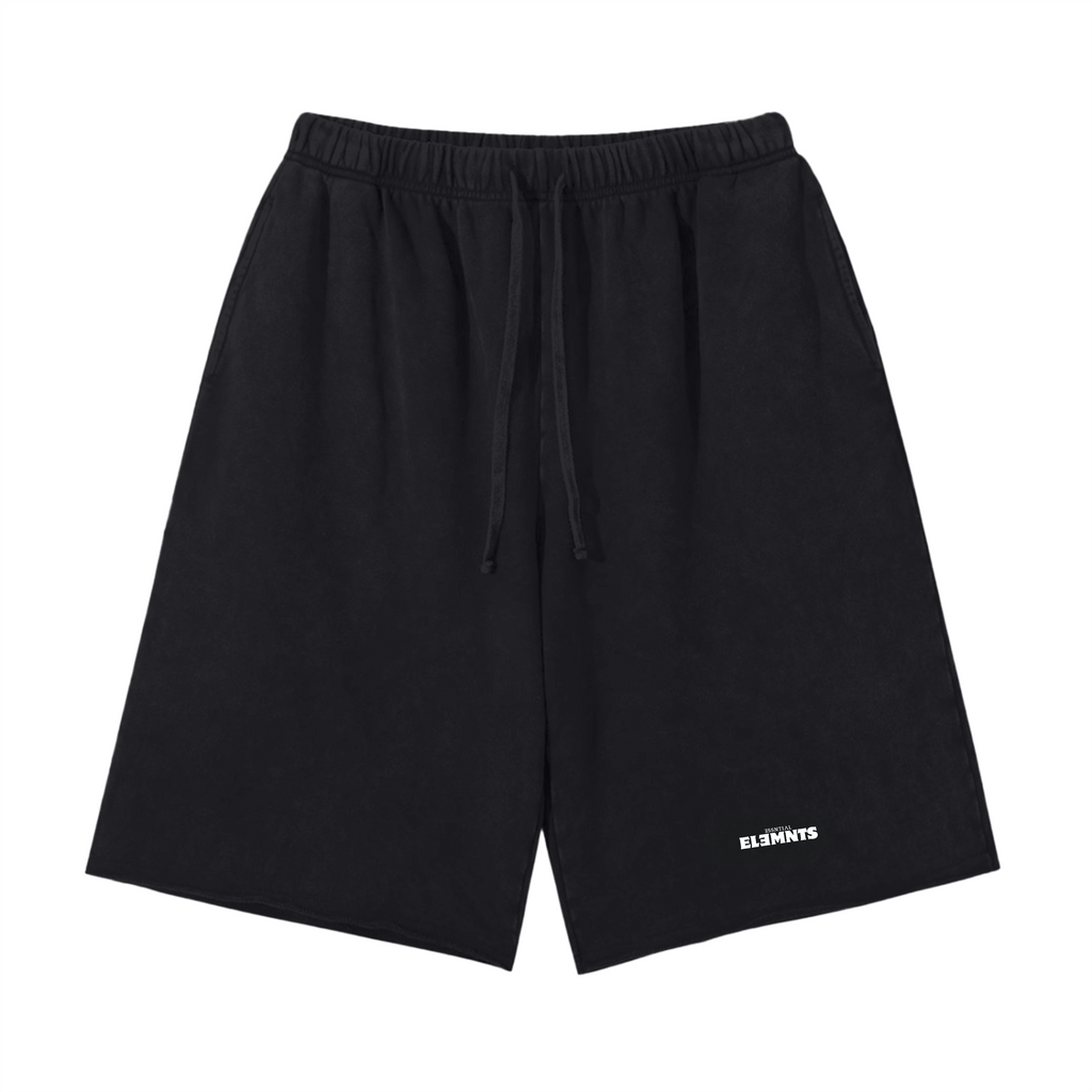 ƎSSNTIΛL ELƎMNTS Unisex 350G Vintage Washed Shorts - Essntial Elemnts