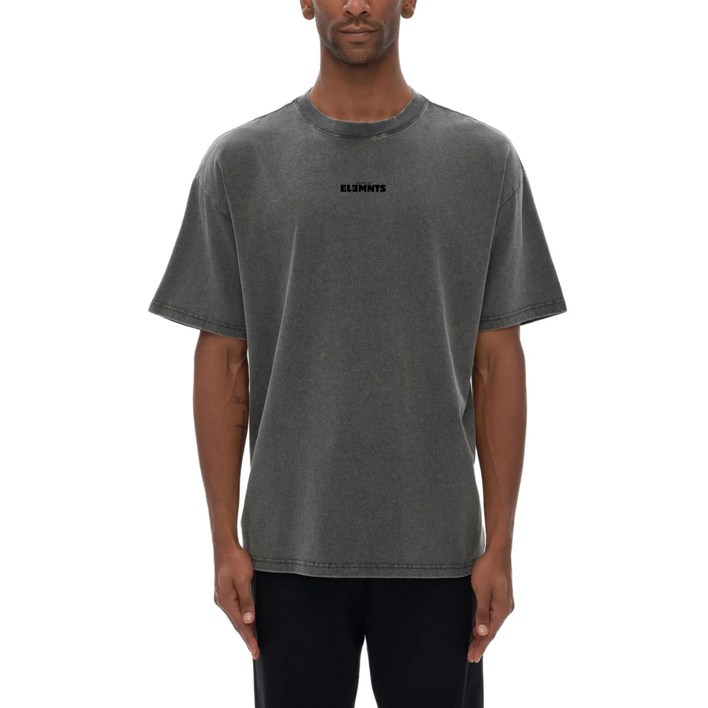 ESSNTIAL ELEMNTS Unisex Fluffy Vintage Washed Tee - Essntial Elemnts