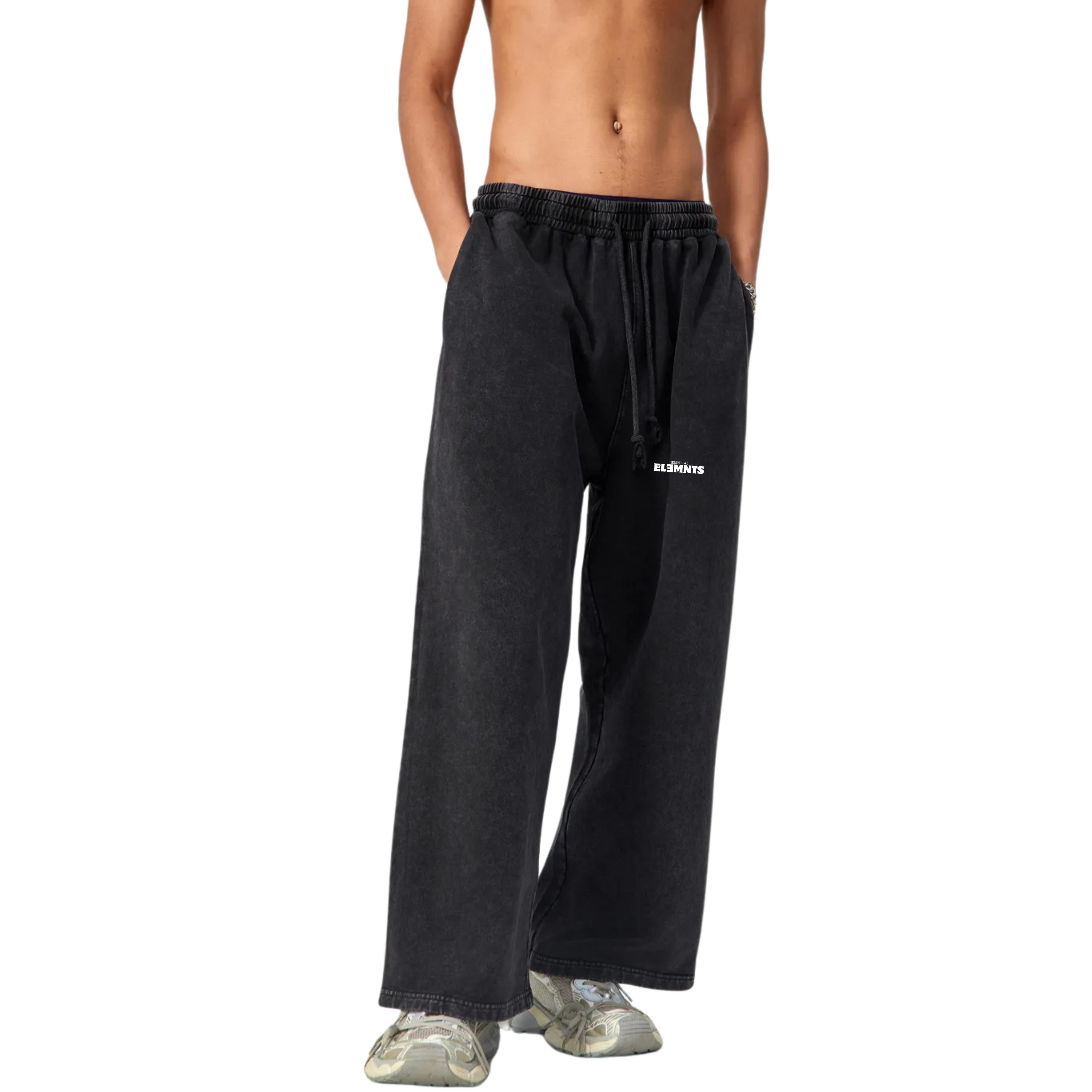 ESSNTIAL ELEMNTS Unisex 360G Acid Wash Wide Pants - Essntial Elemnts