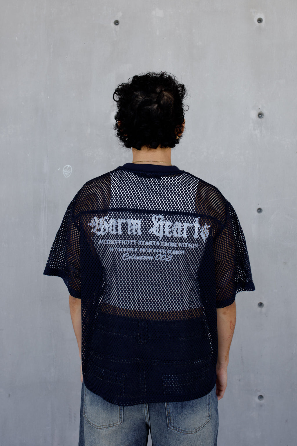 ESSNTIAL ELEMNTS WH 260G C-through Boxy Net Tee - Essntial Elemnts