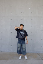 ESSNTIAL ELEMNTS WH 260G C-through Boxy Net Tee - Essntial Elemnts