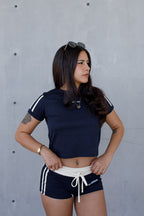 ESSNTIAL ELEMNTS WH Women's 220G Contrast Stripe Performance Tee - Essntial Elemnts