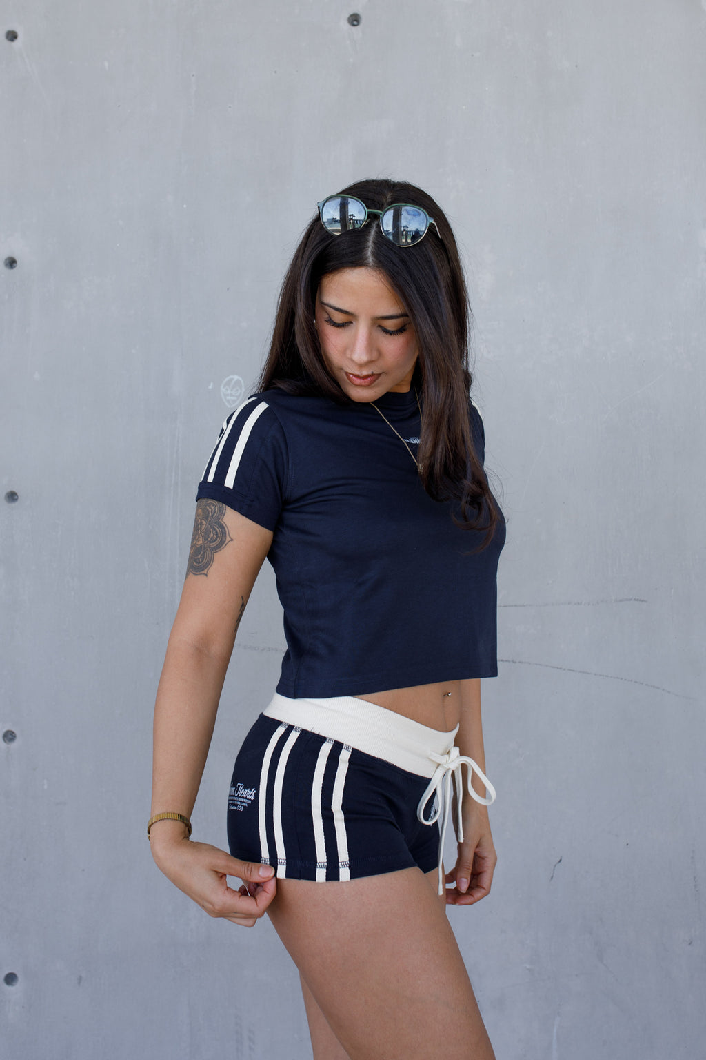 ESSNTIAL ELEMNTS WH Women's 220G Contrast Stripe Performance Tee - Essntial Elemnts