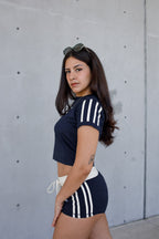 ESSNTIAL ELEMNTS WH Women's 220G Contrast Stripe Performance Tee - Essntial Elemnts
