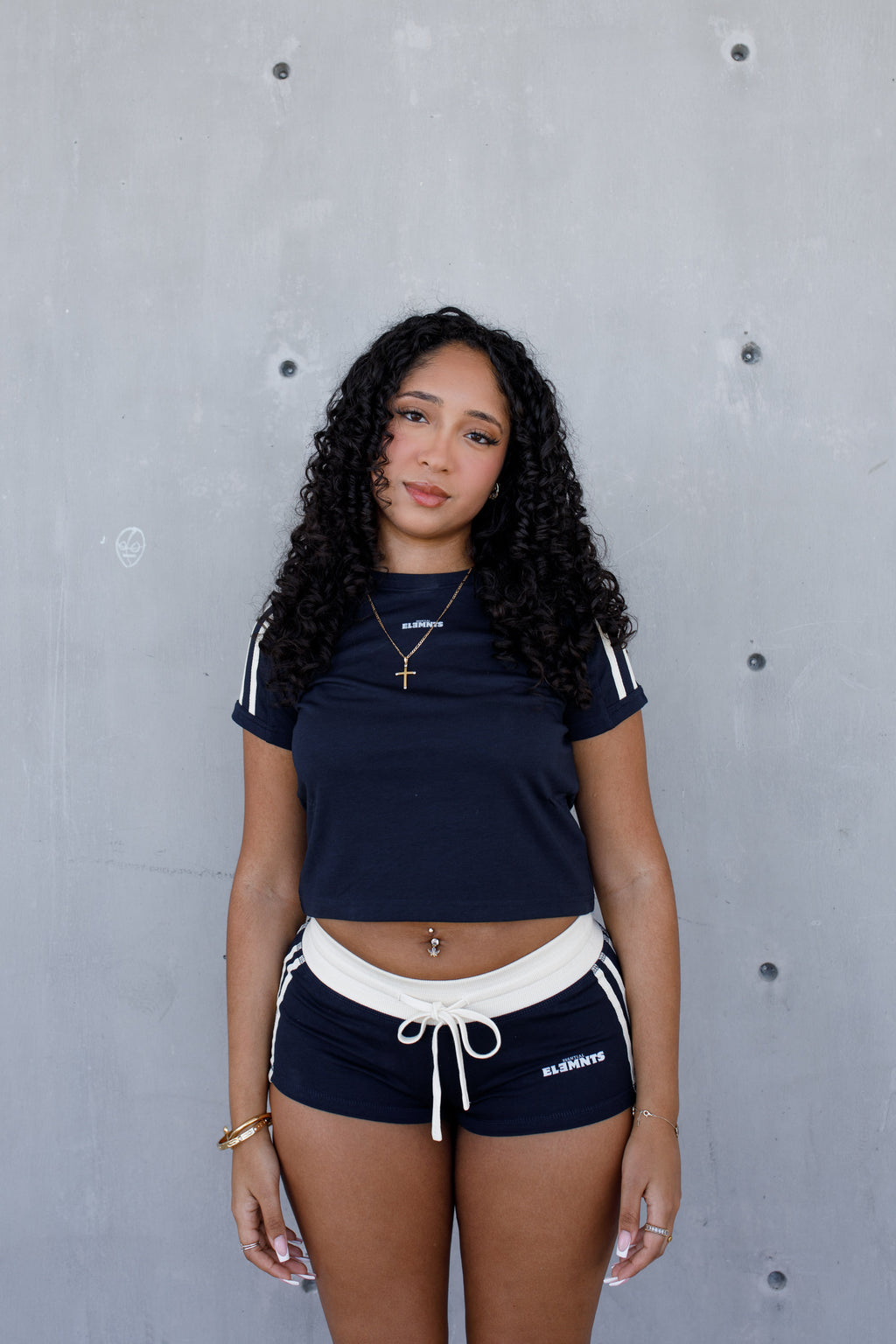 ESSNTIAL ELEMNTS WH Women's 220G Contrast Stripe Performance Tee - Essntial Elemnts