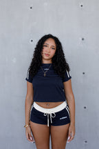 ESSNTIAL ELEMNTS WH Women's 220G Contrast Stripe Performance Tee - Essntial Elemnts
