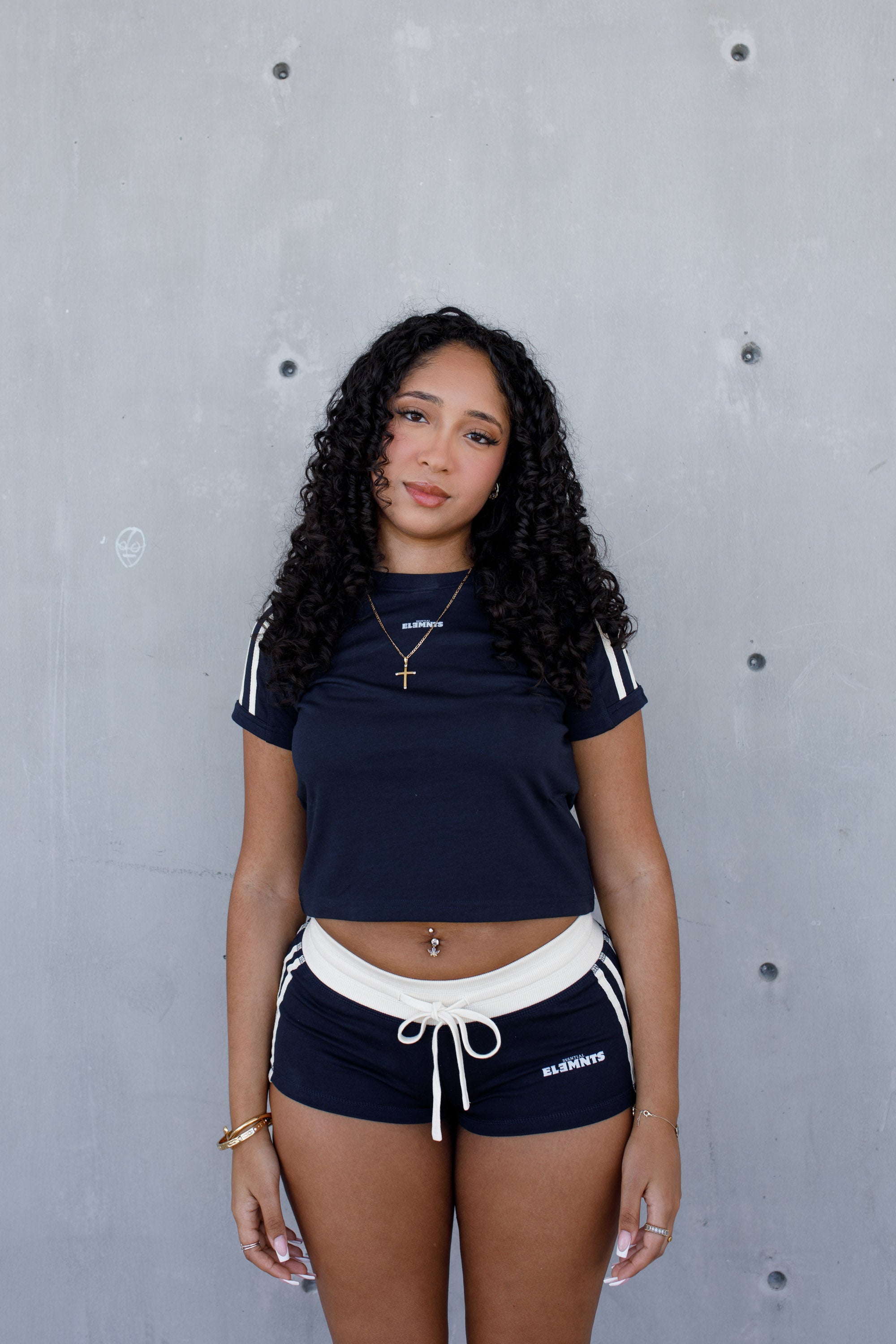 ESSNTIAL ELEMNTS WH Women's 220G Contrast Stripe Performance Tee - Essntial Elemnts