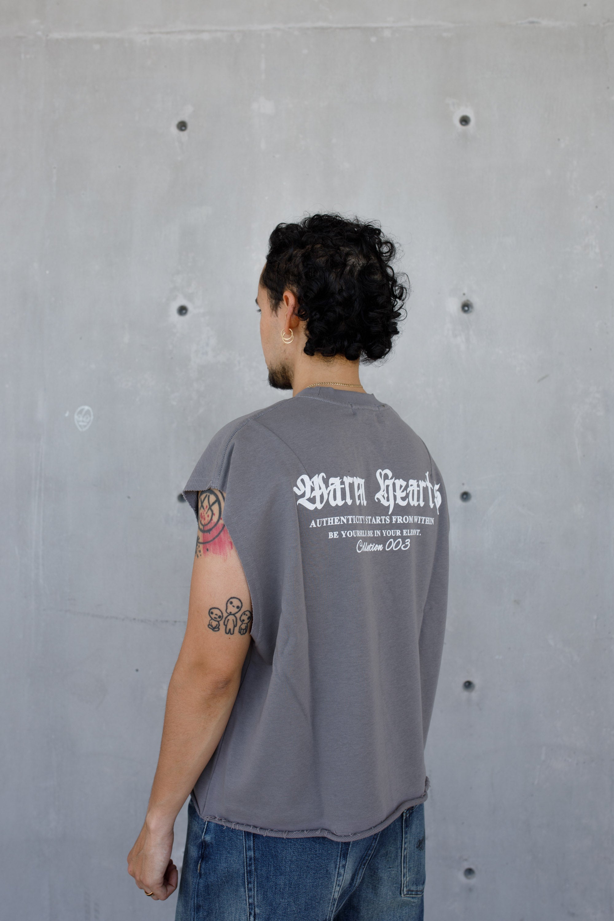 ESSNTIAL ELEMNTS WH 340G French Terry Boxy Tank Top - Essntial Elemnts