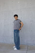 ESSNTIAL ELEMNTS WH 340G French Terry Boxy Tank Top - Essntial Elemnts