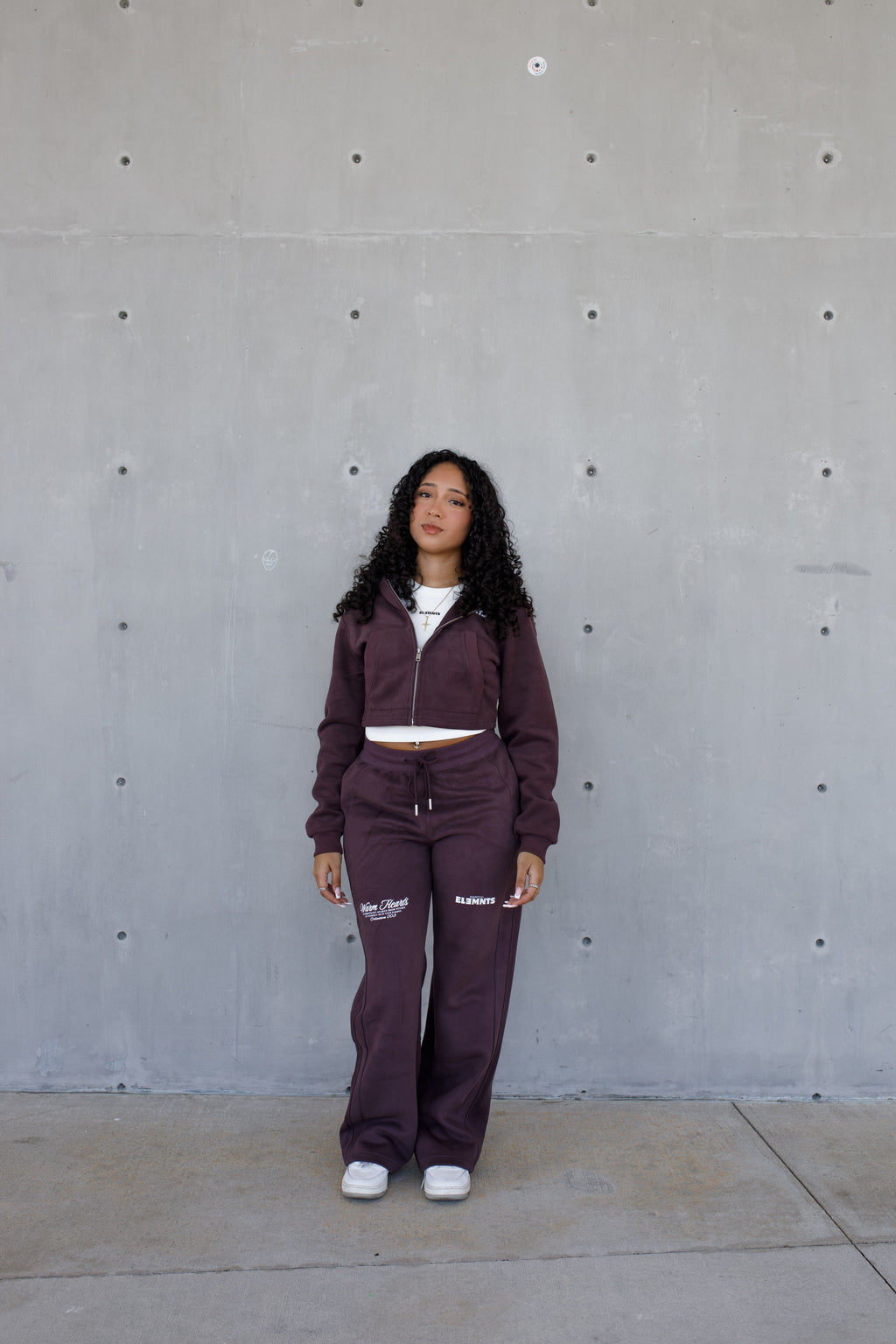 ESSNTIAL ELEMNTS WH Women's 350G Soft Straight-Leg Sweatpants - Essntial Elemnts