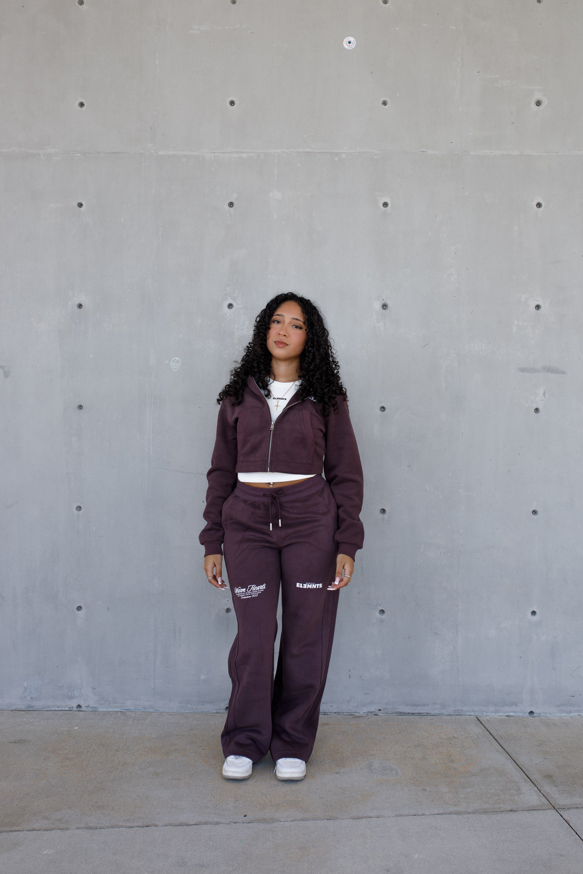 ESSNTIAL ELEMNTS WH Women's 350G Soft Straight-Leg Sweatpants - Essntial Elemnts